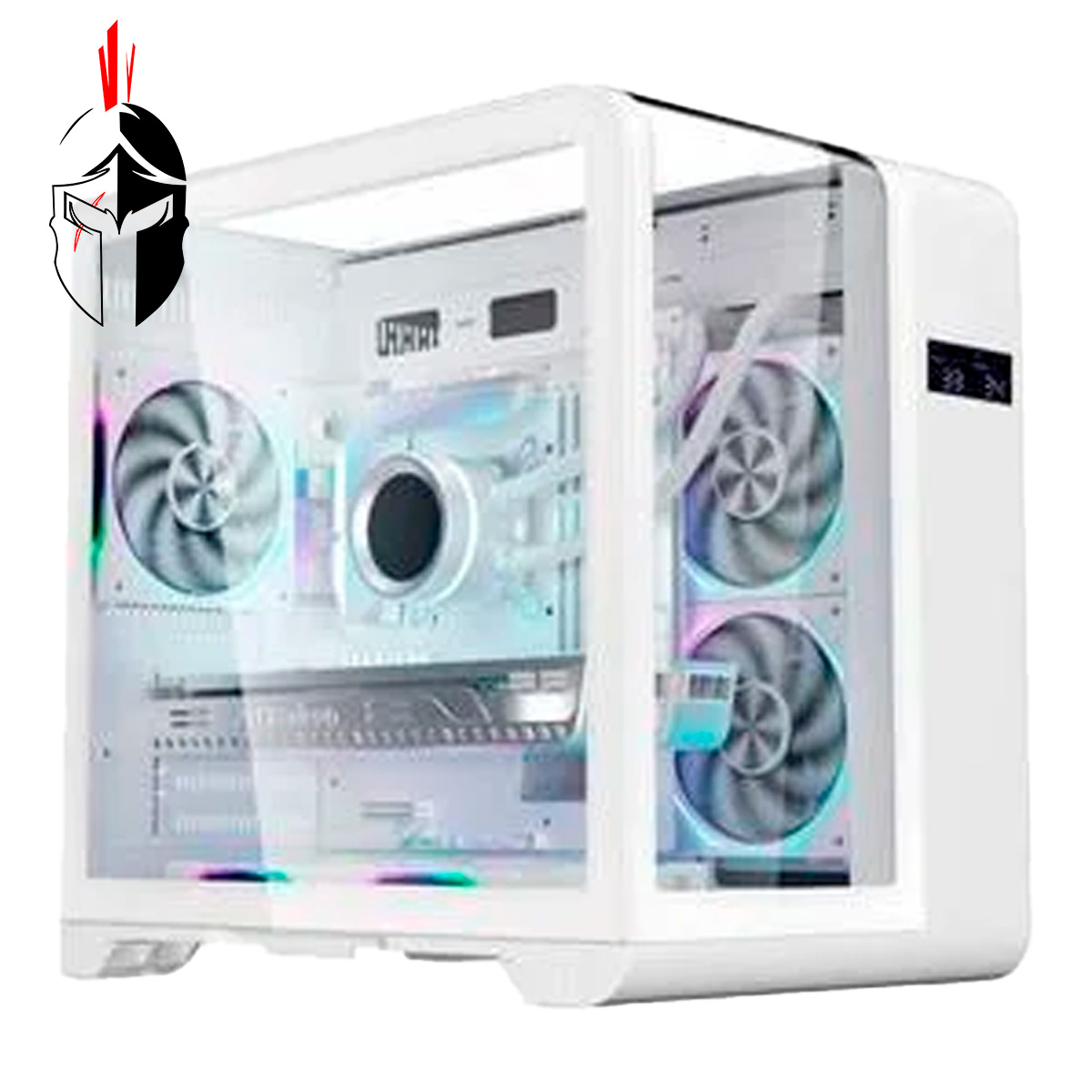 GABINETE KMEX GAMER CYBERPUNK AQUARIO MATX BRANCO(A)