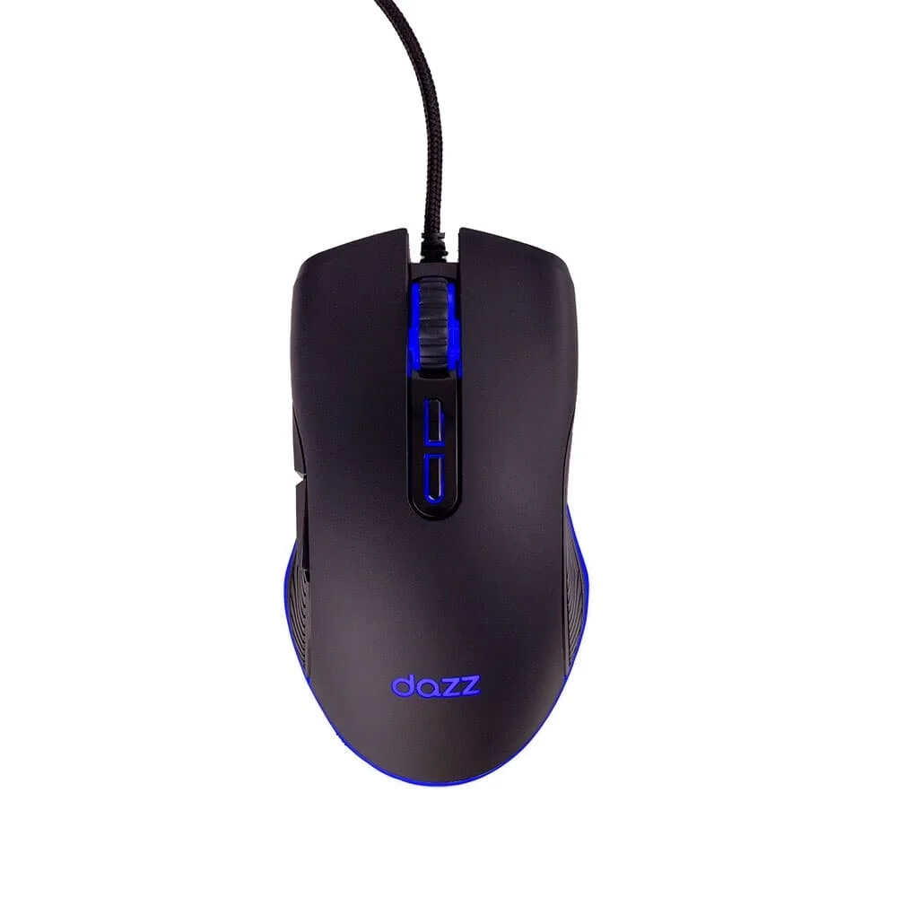 MOUSE DAZZ GMO2001 RGB 7200DPI COM FIO USB2.0 - PRETO (A)