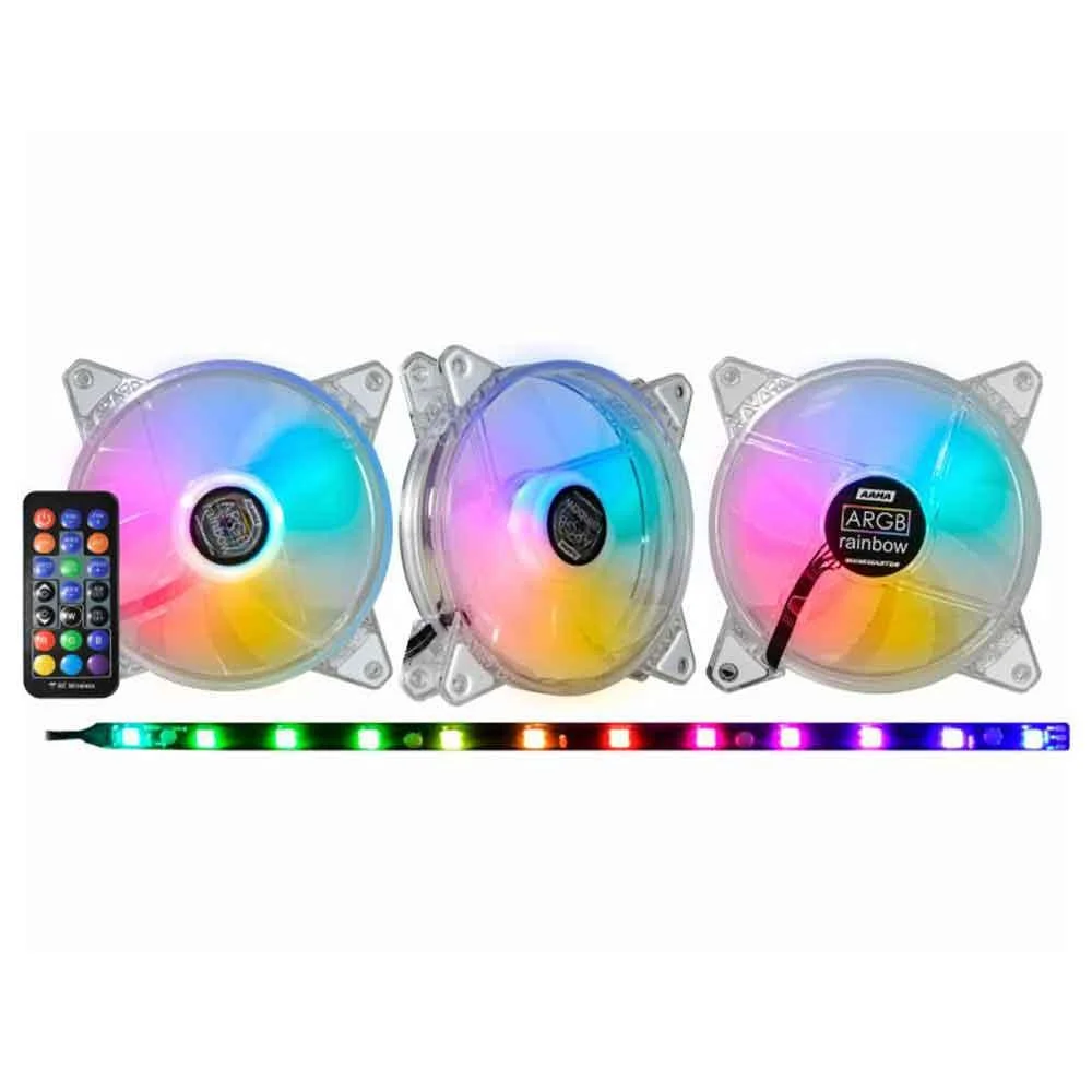 KIT COOLER 3X KMEX ARGB AAMA TRANSPARENTE
