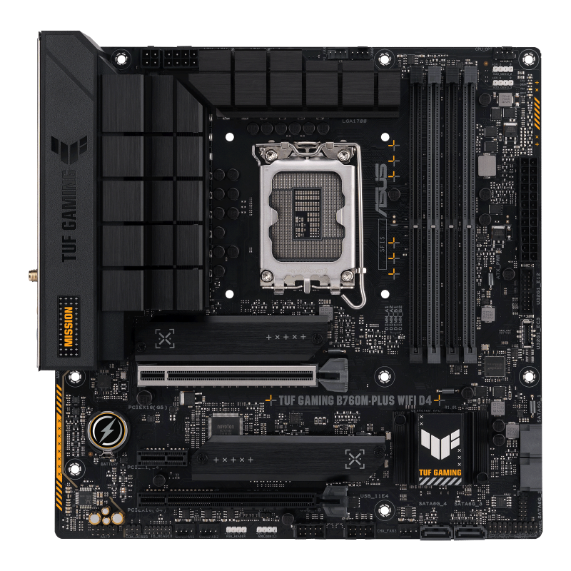 PLACA MÃE ASUS TUF GAMING B760 PLUS WIFI D4, (4 SLOTS) DDR4, M2 PCIE 5.0 LGA1700 ATX - PRETO (A)