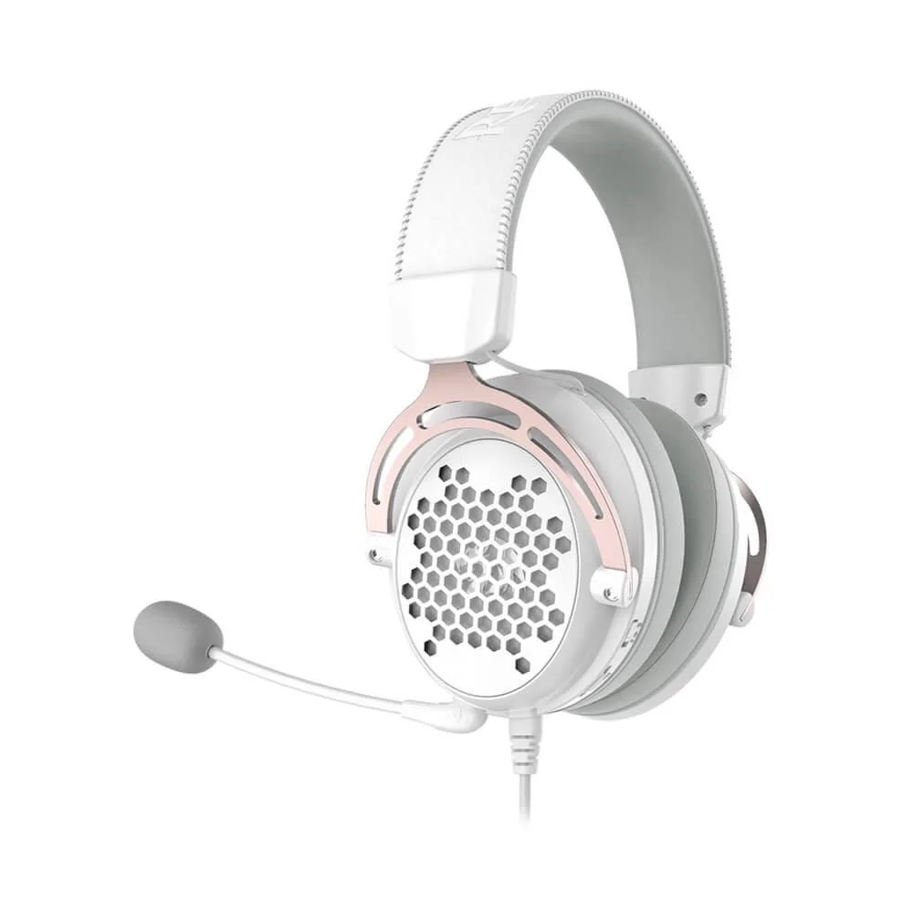 HEADSET REDRAGON GAMER DIOMEDES 53MM 7.1 SURROUND DIGITAL P2/USB BRANCO(A)
