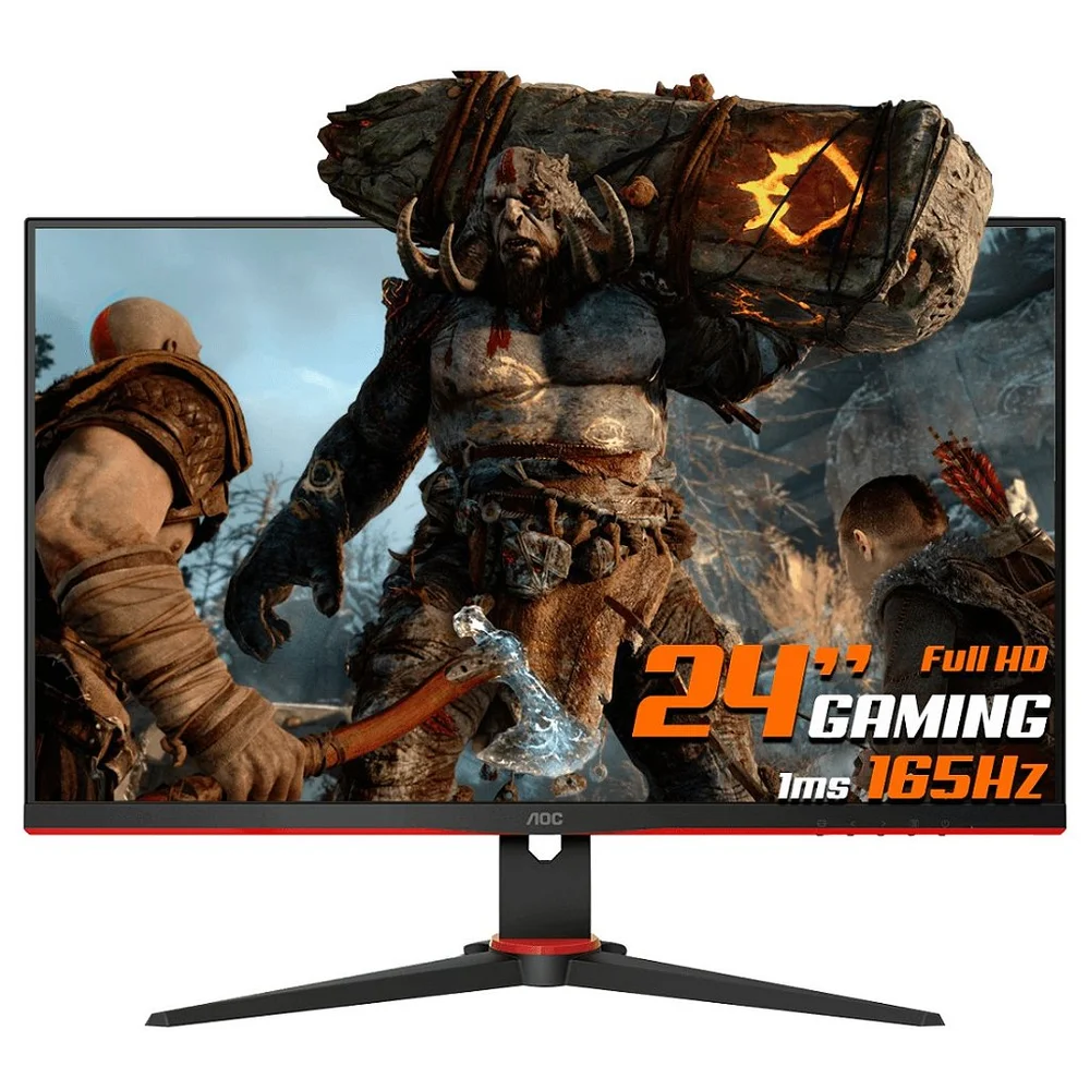 MONITOR AOC GAMER VIPER 24 FHD 165HZ 1MS HDMI/DP FREESYNC - 24G2SE