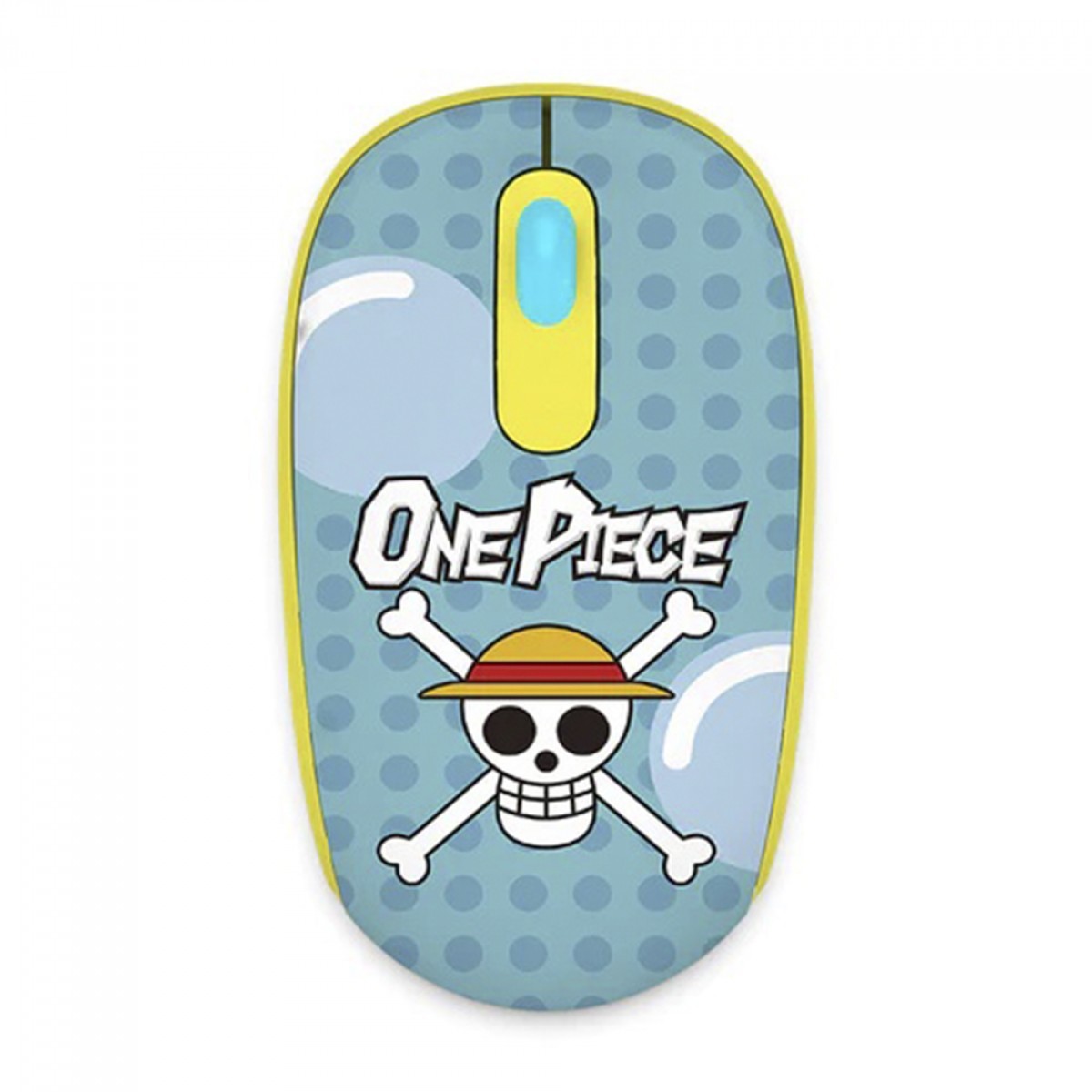 MOUSE AKKO GAMER ONE PIECE SMART 1 1200DPI 3 BOTOES 2.4G WIRELESS AZUL/AMARELO