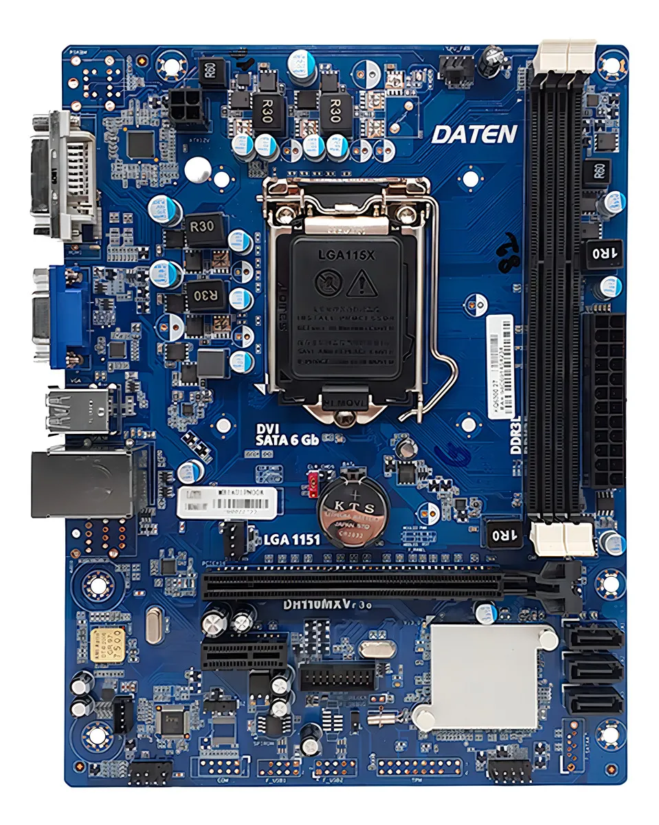 PLACA MÃE DATEN H110 MATX GIGALAN INTEL 6ª/7ª GEN DDR3 LGA1151 AZUL