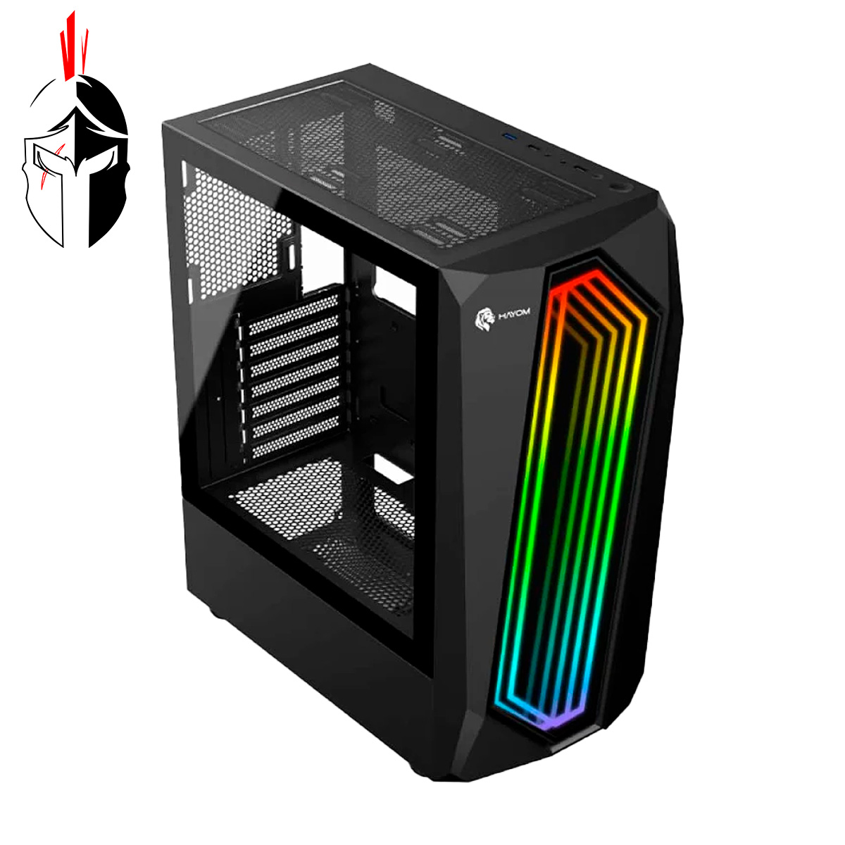 GABINETE HAYOM GAMER GB1725 ATX/MICRO ATX RAINBOW PRETO(A)