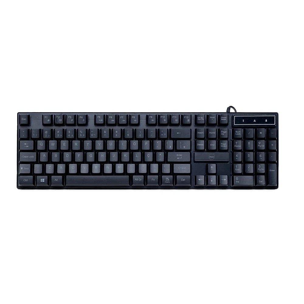 TECLADO/MOUSE (COMBO) DAZZ GAMER SHADOWSTRIKE DUO C/FIO TECLADO MEMBRANA MOUSE 3600DPI RAINBOW PRETO