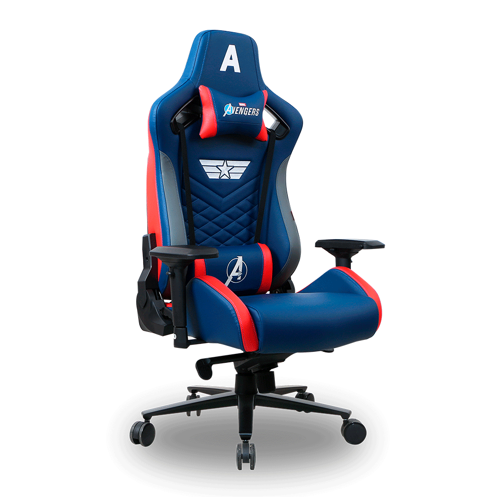 CADEIRA GAMER DAZZ MARVEL CAPITÃO AMERICA AZUL/BRANCO/VERMELHO - DF - 15011