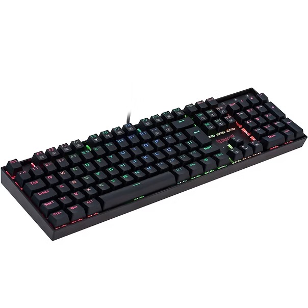 TECLADO MECÂNICO GAMER REDRAGON MITRA, RGB, SWITCH OUTEMU MARROM, PRETO