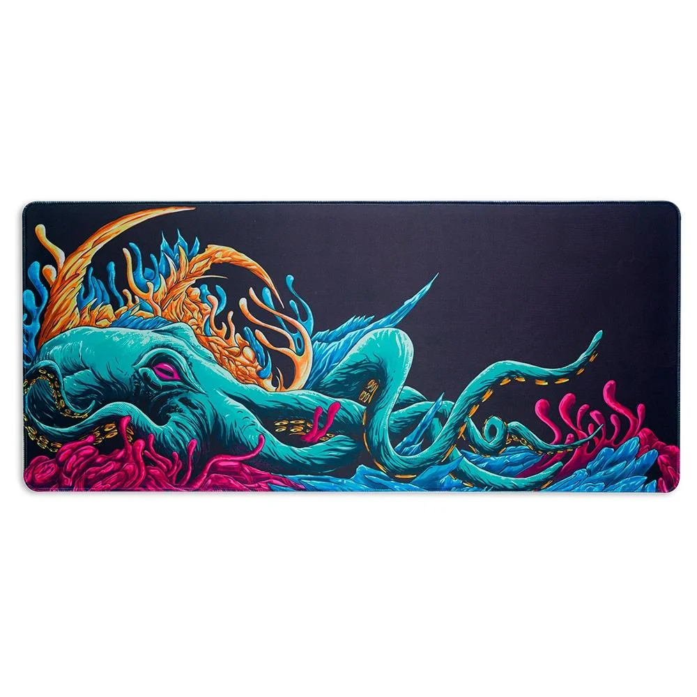 MOUSEPAD DAZZ HYBRID DESKMAT OCTOPUS EXTRA GRANDE 900X400MM AZUL