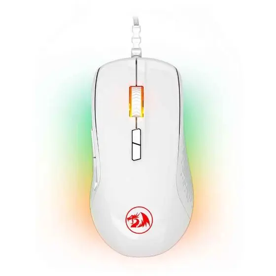 MOUSE REDRAGON GAMER STORMRAGE M718 7 BOTOES PROGRAMAVEIS 10000DPI RGB BRANCO