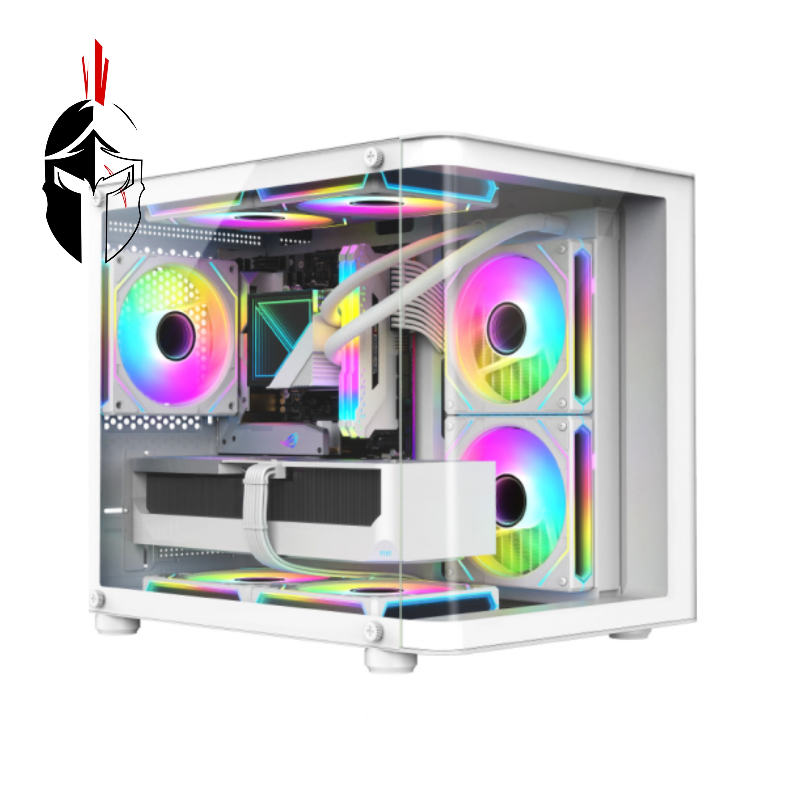GABINETE HAYOM GAMER GB1799 ATX/MICRO ATX/MINI ATX FAN RGB - BRANCO (A)