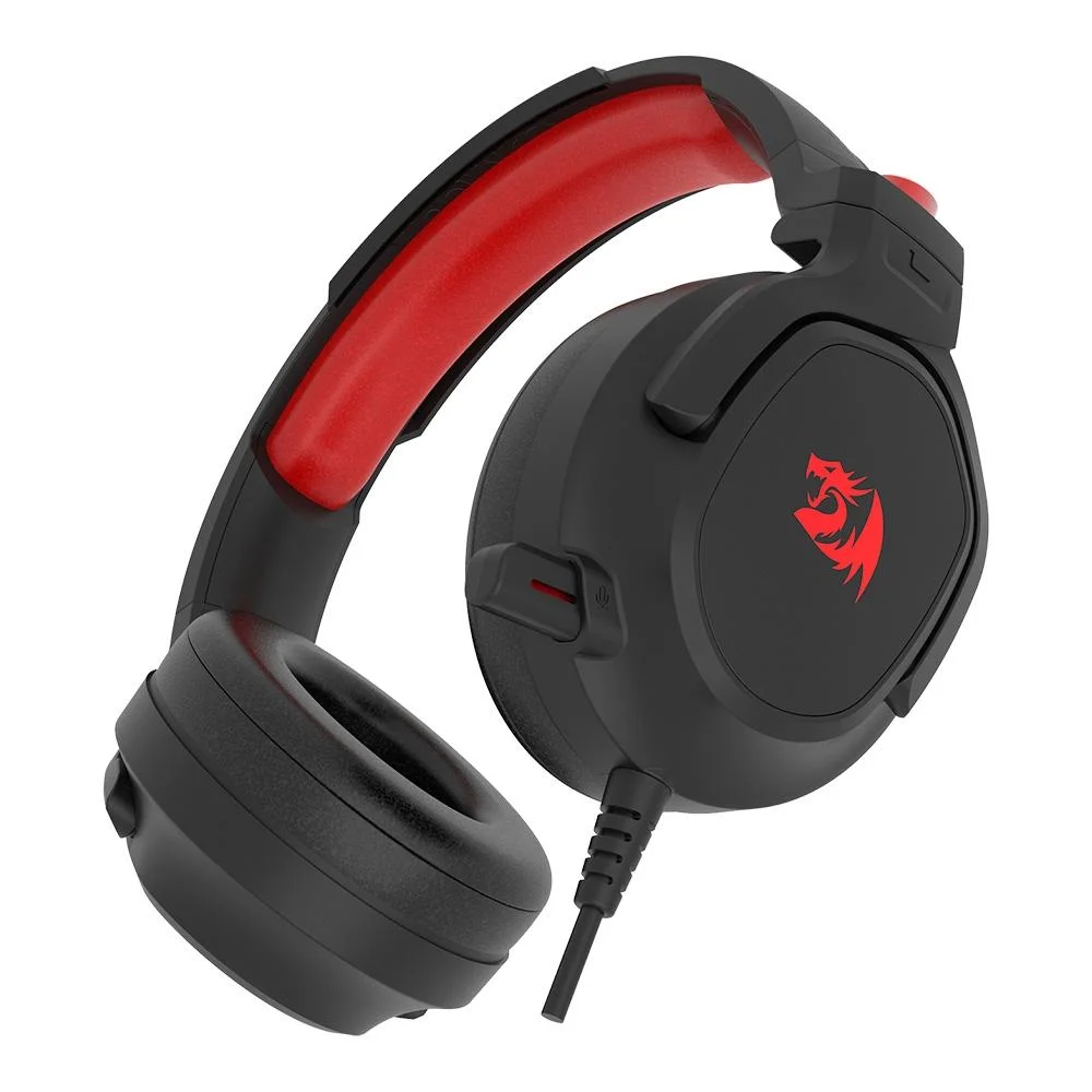 HEADSET GAMER REDRAGON NIREUS H399 RGB 50MM, CONTROLE IN-LINE, USB - PRETO (A)