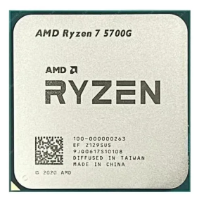 Processador AMD Ryzen 7 5700G, 3.8GHz (4.6GHz Max Turbo), Cache 20MB, 8 Núcleos, 16 Threads, Vídeo Integrado, AM4 - OEM