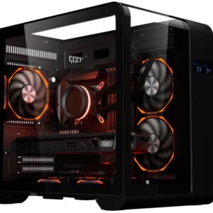 Gabinete Gamer Aquario Cyberpunk Preto