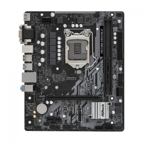 Placa Mãe ASRock H510M-HDV/M.2, Chipset H510, Intel LGA 1200, mATX, DDR4, 90-MXBFT0-A0BAY1Z - Image 3