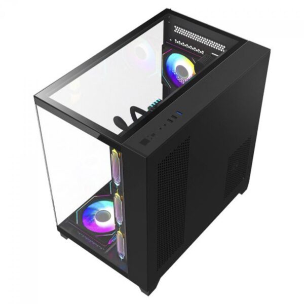 Gabinete Gamer K-MEX Tiger Shark, Aquario, Mid Tower, Vidro Temperado, ATX, Black, Sem Fonte, Sem Fan, CG04J1RH001CB0X - Image 3