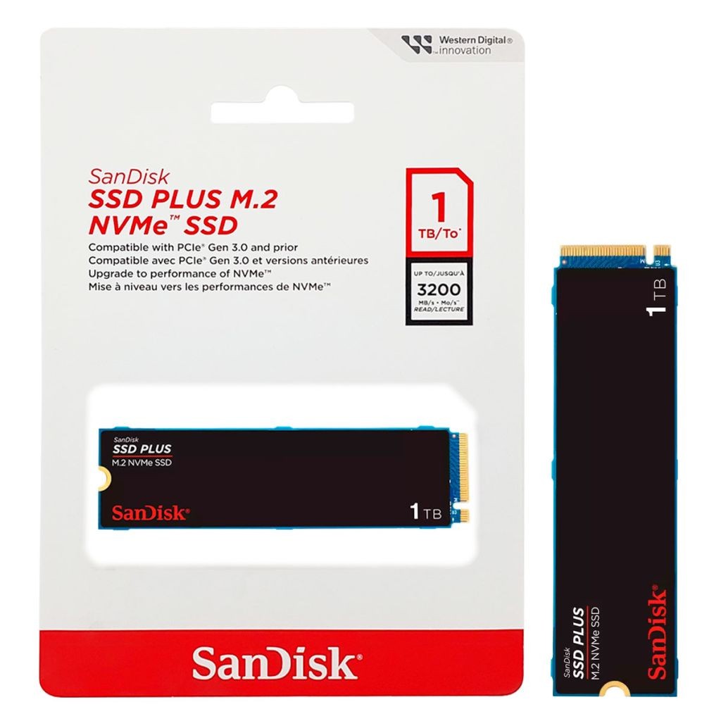 SSD SANDISK PLUS 1TB NVME M.2 3200 MBS