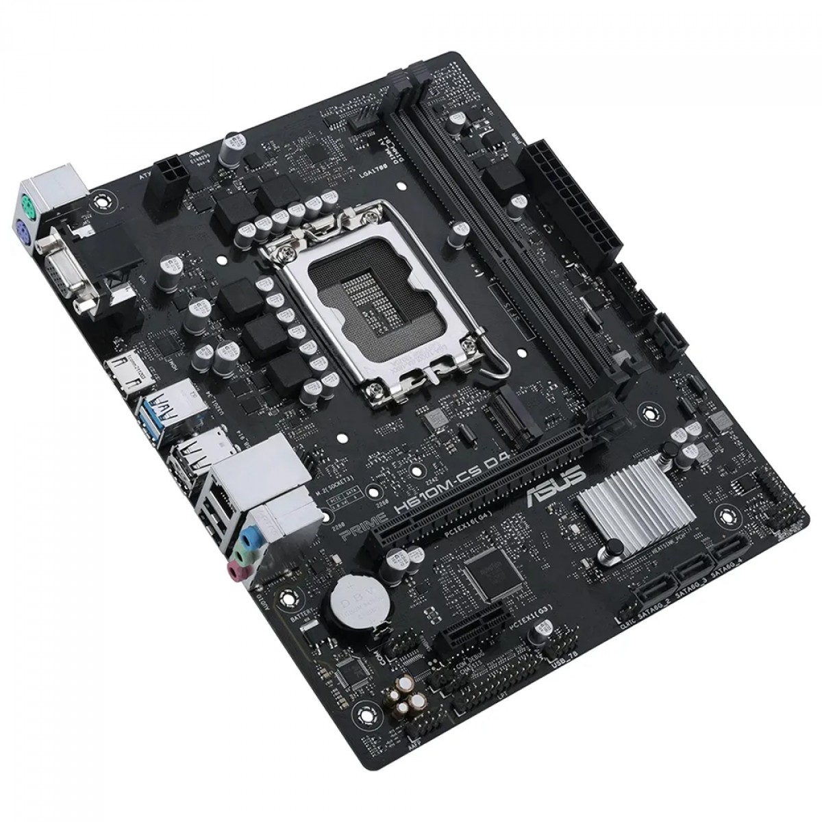 Placa Mãe Asus Prime H610M-CS D4, Chipset H610, Intel LGA 1700, mATX, DDR4, 90MB1B60-C1BAY0 - Imagem 2