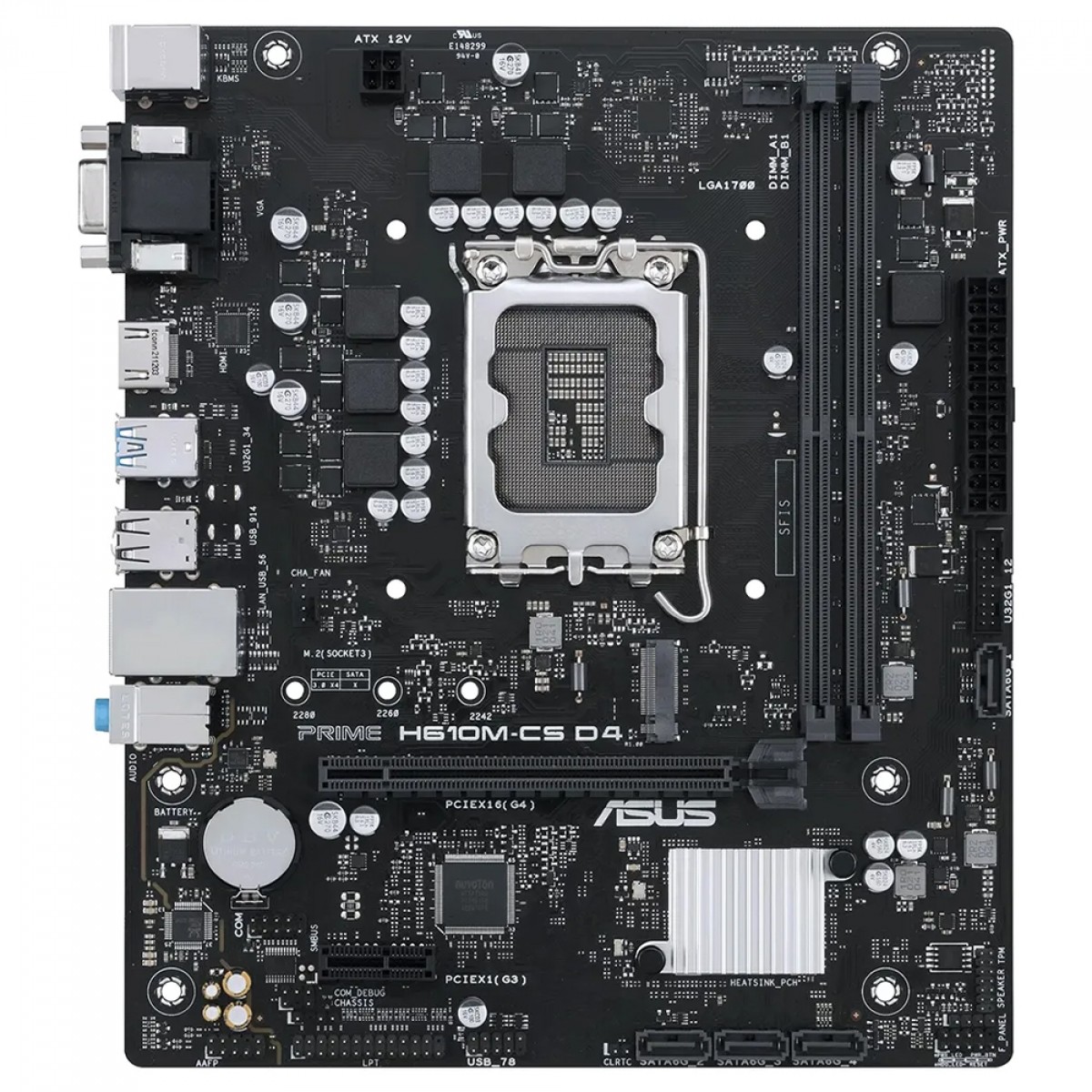Placa Mãe Asus Prime H610M-CS D4, Chipset H610, Intel LGA 1700, mATX, DDR4, 90MB1B60-C1BAY0 - Imagem 4