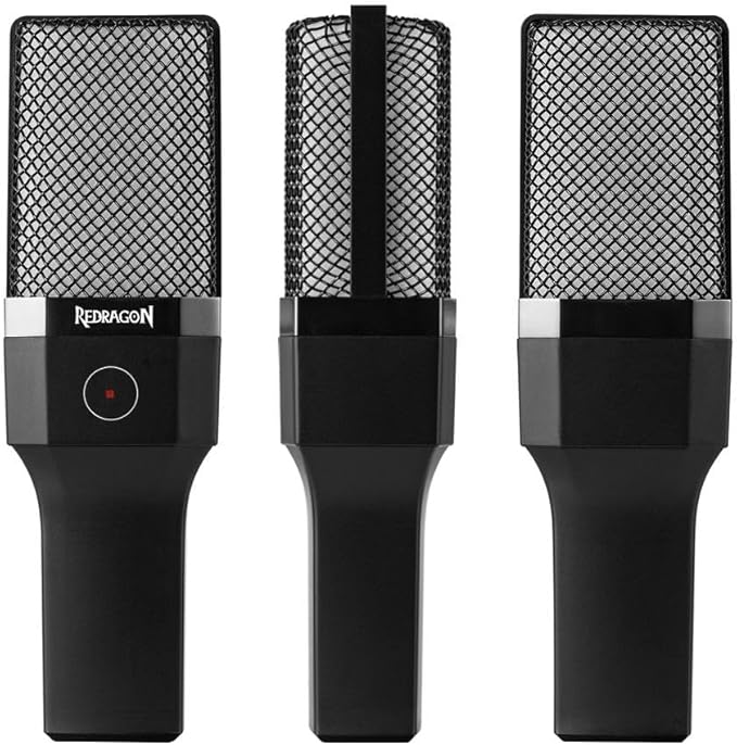 Microfone Condensador Redragon Adne, RGB, USB, Preto, GM212 - Imagem 3