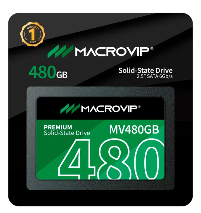 SSD MACROVIP PREMIUM 2.5″ SATA III L: 520 MB/S G: 450 MBS MV 480GB preto - Imagem 2
